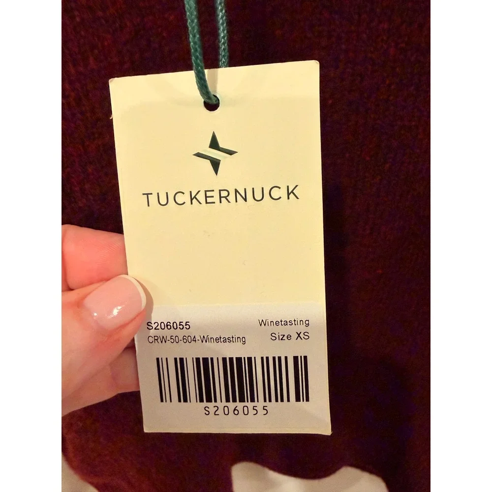 Tuckernuck Winetasting Burgundy Knit Vest Mixed Media Puff Sleeve Top XS NEW